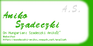 aniko szadeczki business card